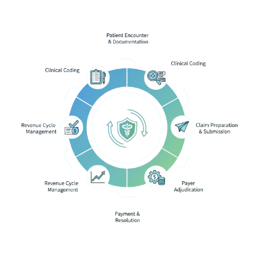 Diagram showing the claim process flow
