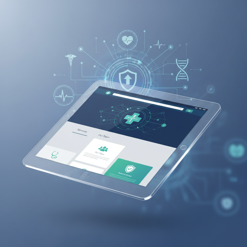 Illustration showing website management dashboard