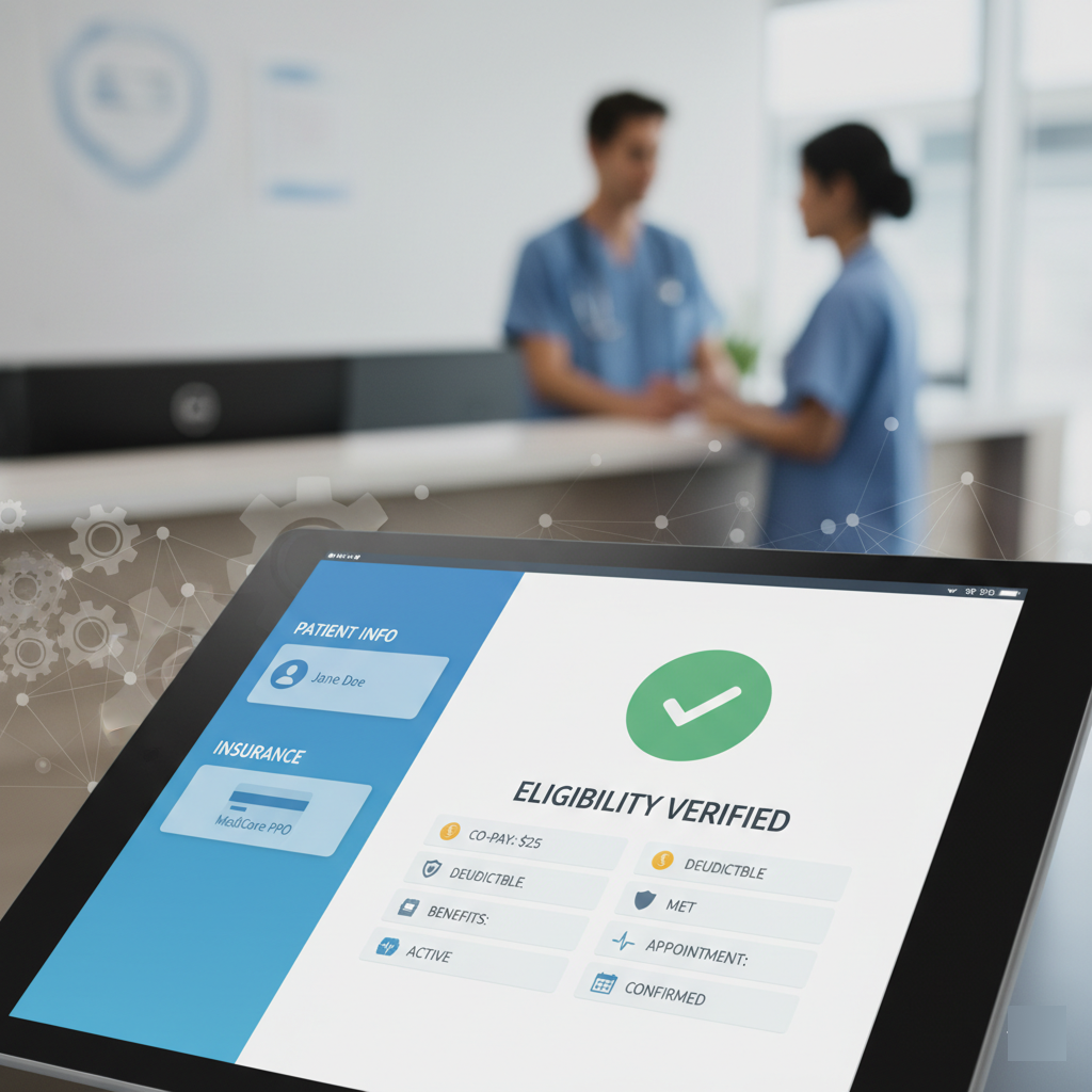 Insurance eligibility verification process illustration