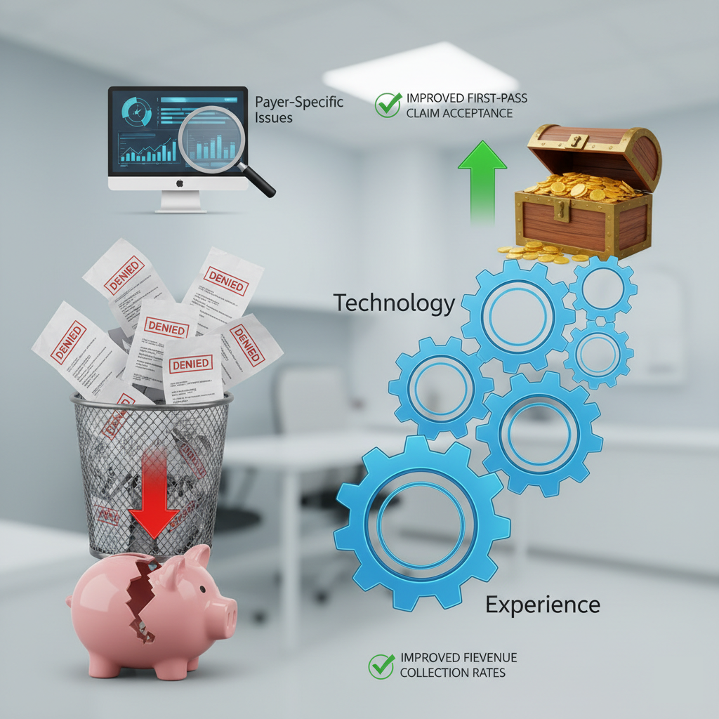 Chart showing denial reduction impact